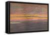 'Sunset off the North Coast of Asia, North of the Mouth of the Chatanga, 1893, (1897)-Fridtjof Nansen-Framed Stretched Canvas