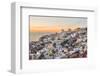 Sunset Oia - Santorini Greece-null-Framed Art Print