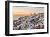 Sunset Oia - Santorini Greece-null-Framed Art Print