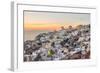 Sunset Oia - Santorini Greece-null-Framed Art Print