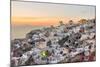 Sunset Oia - Santorini Greece-null-Mounted Art Print