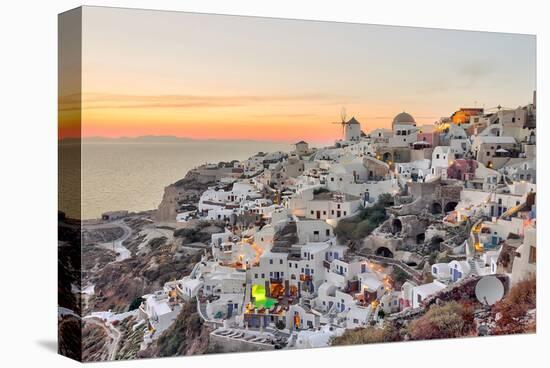 Sunset Oia - Santorini Greece-null-Stretched Canvas