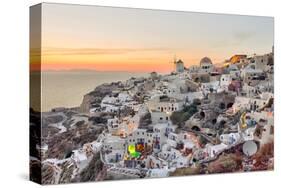 Sunset Oia - Santorini Greece-null-Stretched Canvas