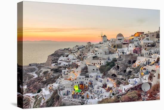 Sunset Oia - Santorini Greece-null-Stretched Canvas