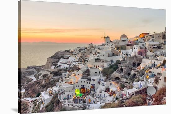 Sunset Oia - Santorini Greece-null-Stretched Canvas