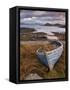 Sunset, Old Blue Fishing Boat, Inverasdale, Loch Ewe, Wester Ross, North West Scotland-Neale Clarke-Framed Stretched Canvas