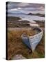 Sunset, Old Blue Fishing Boat, Inverasdale, Loch Ewe, Wester Ross, North West Scotland-Neale Clarke-Stretched Canvas