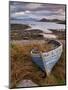 Sunset, Old Blue Fishing Boat, Inverasdale, Loch Ewe, Wester Ross, North West Scotland-Neale Clarke-Mounted Photographic Print