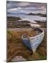 Sunset, Old Blue Fishing Boat, Inverasdale, Loch Ewe, Wester Ross, North West Scotland-Neale Clarke-Mounted Photographic Print
