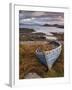 Sunset, Old Blue Fishing Boat, Inverasdale, Loch Ewe, Wester Ross, North West Scotland-Neale Clarke-Framed Photographic Print