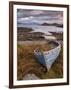 Sunset, Old Blue Fishing Boat, Inverasdale, Loch Ewe, Wester Ross, North West Scotland-Neale Clarke-Framed Photographic Print