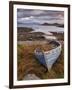 Sunset, Old Blue Fishing Boat, Inverasdale, Loch Ewe, Wester Ross, North West Scotland-Neale Clarke-Framed Photographic Print