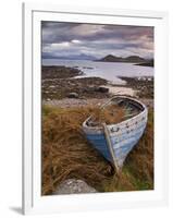 Sunset, Old Blue Fishing Boat, Inverasdale, Loch Ewe, Wester Ross, North West Scotland-Neale Clarke-Framed Photographic Print