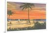 Sunset on a Tropical Beach-null-Framed Art Print