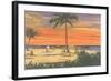 Sunset on a Tropical Beach-null-Framed Art Print