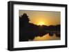 Sunset on a Watch Tower on the Wall of the Forbidden City Palace Museum, Beijing, China, Asia-Christian Kober-Framed Photographic Print