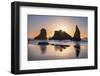 Sunset on Bandon Beach at low tide, Bandon,, Oregon-Alan Majchrowicz-Framed Photographic Print