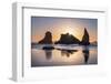 Sunset on Bandon Beach at low tide, Bandon,, Oregon-Alan Majchrowicz-Framed Photographic Print