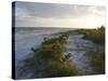 Sunset on Beach, Sanibel Island, Gulf Coast, Florida, United States of America, North America-Robert Harding-Stretched Canvas