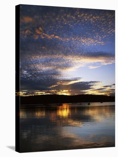 Sunset on Blind Bay, Shaw Island, Washington, USA-Charles Gurche-Stretched Canvas