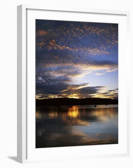 Sunset on Blind Bay, Shaw Island, Washington, USA-Charles Gurche-Framed Photographic Print