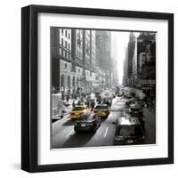 Sunset on Broadway, New York-Dominique Obadia-Framed Art Print