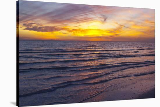 Sunset on Crescent Beach, Siesta Key, Sarasota, Florida, USA-Bernard Friel-Stretched Canvas