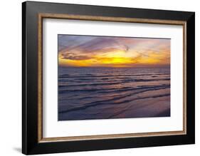 Sunset on Crescent Beach, Siesta Key, Sarasota, Florida, USA-Bernard Friel-Framed Photographic Print