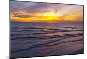 Sunset on Crescent Beach, Siesta Key, Sarasota, Florida, USA-Bernard Friel-Mounted Photographic Print