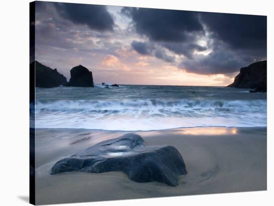 Sunset on Dalbeg Beach, Isle of Lewis, Hebrides, Scotland, UK-Nadia Isakova-Stretched Canvas