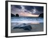 Sunset on Dalbeg Beach, Isle of Lewis, Hebrides, Scotland, UK-Nadia Isakova-Framed Photographic Print