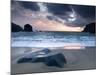 Sunset on Dalbeg Beach, Isle of Lewis, Hebrides, Scotland, UK-Nadia Isakova-Mounted Photographic Print