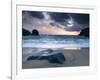 Sunset on Dalbeg Beach, Isle of Lewis, Hebrides, Scotland, UK-Nadia Isakova-Framed Photographic Print