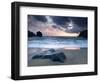 Sunset on Dalbeg Beach, Isle of Lewis, Hebrides, Scotland, UK-Nadia Isakova-Framed Photographic Print