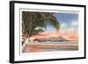 Sunset on Diamond Head, Honolulu, Hawaii-null-Framed Art Print