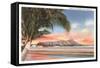 Sunset on Diamond Head, Honolulu, Hawaii-null-Framed Stretched Canvas