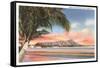 Sunset on Diamond Head, Honolulu, Hawaii-null-Framed Stretched Canvas