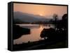 Sunset on Elter Water, Near Ambleside, Lake District National Park, Cumbria, England, UK-Patrick Dieudonne-Framed Stretched Canvas