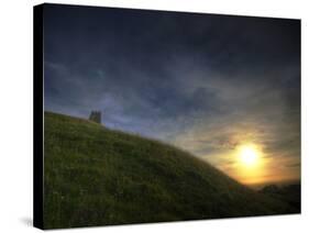 Sunset on Glastonbury Tor, Somerset, England, United Kingdom, Europe-Sara Erith-Stretched Canvas