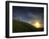 Sunset on Glastonbury Tor, Somerset, England, United Kingdom, Europe-Sara Erith-Framed Photographic Print