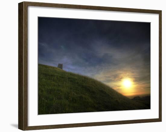 Sunset on Glastonbury Tor, Somerset, England, United Kingdom, Europe-Sara Erith-Framed Photographic Print