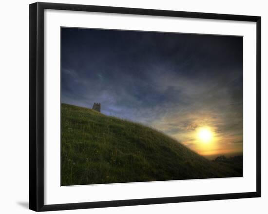 Sunset on Glastonbury Tor, Somerset, England, United Kingdom, Europe-Sara Erith-Framed Photographic Print