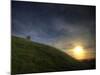 Sunset on Glastonbury Tor, Somerset, England, United Kingdom, Europe-Sara Erith-Mounted Photographic Print