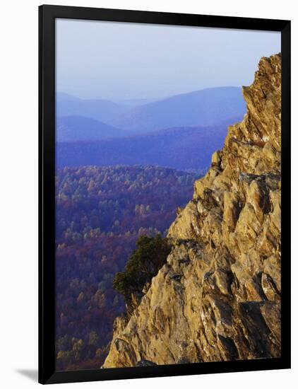 Sunset on Humpback Rocks, Blue Ridge Parkway, Virginia, USA-Charles Gurche-Framed Photographic Print