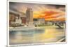 Sunset on Kanawha River, Charleston, West Virginia-null-Mounted Premium Giclee Print