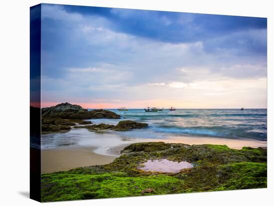 Sunset on Khao Lak Beach in Thailand-Remy Musser-Stretched Canvas