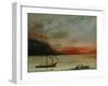 Sunset on Lake Geneva, 1874-Gustave Courbet-Framed Giclee Print