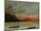 Sunset on Lake Geneva, 1874-Gustave Courbet-Mounted Giclee Print