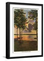 Sunset on Lake Harriet, Minneapolis, Minnesota-null-Framed Art Print