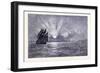 Sunset on Lake Michigan United States of America-null-Framed Giclee Print